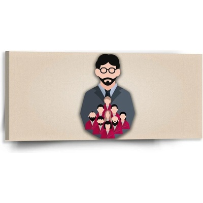 Sablio Obraz Money heist Profesor a jeho tým Béžová - 110x50 cm