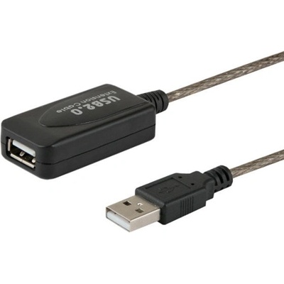 SAVIO CL-130 USB удължител за активен порт 10m USB 2.0-A мъжки USB 2.0-A женски Черен (CL-130)