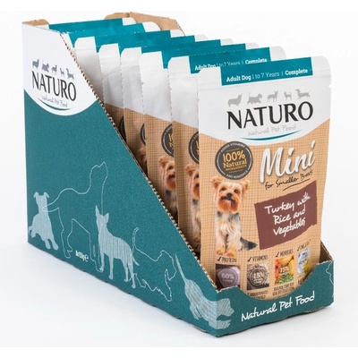 Naturo Adult Mini Turkey & Rice with Vegetables 8 x 150 g