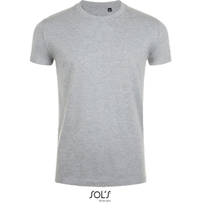 Sol's Imperial Fit pánske tričko Slim Fit sivé mel.