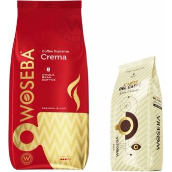 Image 1 of WOSEBA Crema кафе на зърна 1 кг + подарък Gusto Delicato мляно кафе