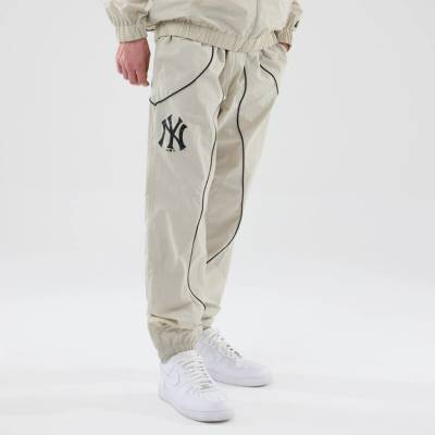 New Era Kalhoty MLB Piping Track Pants NY Yankees Stone