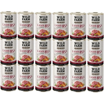 Wild Farm Pure Mono Jahňacie mäso brusnice a sladké zemiaky 18 x 400 g