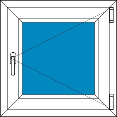 Aluplast Plastové okno Ideal 4000 Jednodílné Otevírací 40x80 Antracit – Zboží Mobilmania
