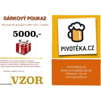 Darčekový poukaz 5000,-