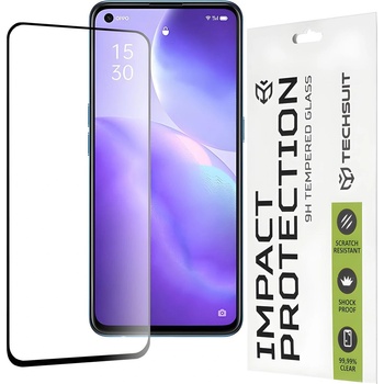 Techsuit защитно пълно покриващо стъкло 111D за Oppo Reno5 5G/Find X3 Lite - Черен KP36631 (36631)