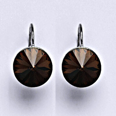 Čištín se Swarovski krystaly Rivoli smoked topaz NK 1468