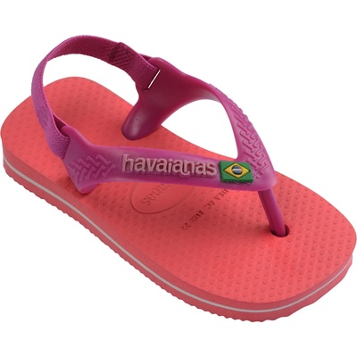Havaianas Детски сандали Havaianas Baby Kid's Brasil Logo Sandals - Coral / Pink - размер 22 (Brazil) (702-5422-0115)