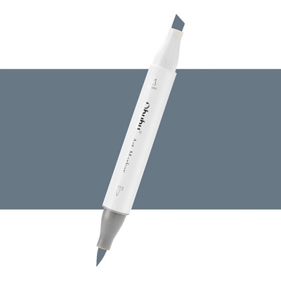 Lihová fixa OHUHU oboustranná Brush & Chisel, Cool Grey 7 (CG07)