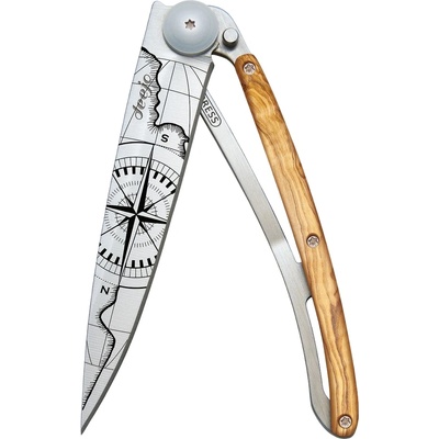 DEEJO Джобен нож Deejo Olive Wood - Terra Incognita, 37 g (1CB000054)