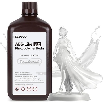 Elegoo ABS-like Resin V3.0 2KG Translucent 50.103.0156 – Zboží Živě