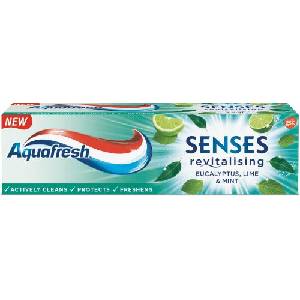 Aquafresh Паста за зъби Aquafresh SENSES Revitalising Eucalyptus, lime &mint (AQSENEU)