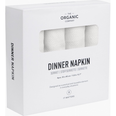 The Organic Company Салфетки Dinner 35 x 40 см бели 4 бр (1134-200)