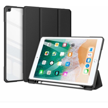 Dux Ducis Toby Tablet Case - хибриден удароустойчив кейс с отделение за Apple Pencil за iPad 6 (2018), iPad 5 (2017) (черен)