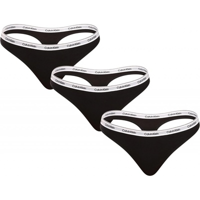 Calvin Klein 3PACK dámske tangá (QD5209E UB1) čierné