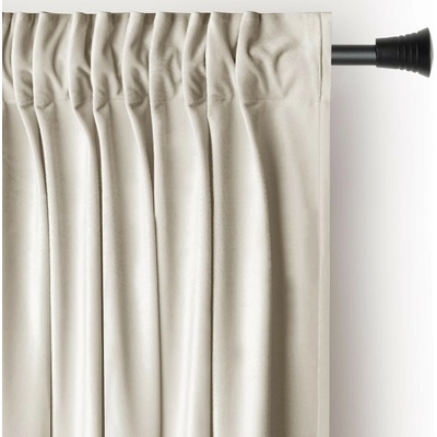 Záves AmeliaHome Velvet s multifunkčnou páskou svetlo béžový, veľkosť 140x270