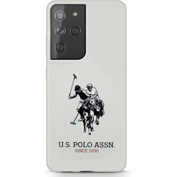 U. S. Polo Assn Калъф за телефон US Polo USHCS21LSLHRWH Silicone Logo за Samsung Galaxy S21 Ultra, бял (KXG0016964)