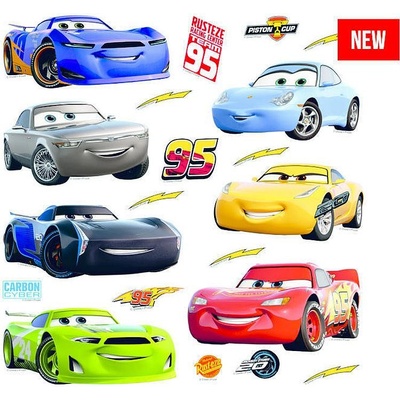 AG Design Samolepiaca nálepka na stenu Cars PVC, 95 cm