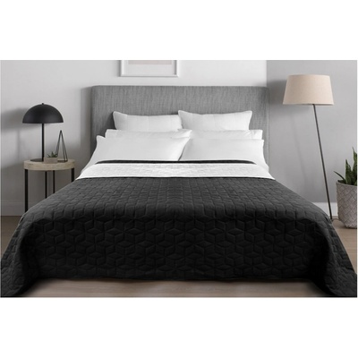 Divio přehoz na postel oboustranný DIAMANTE černá-bílá 200 x 220 cm