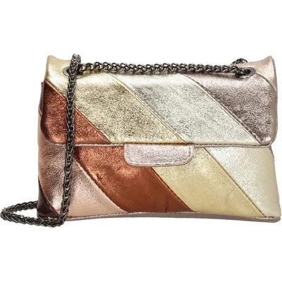 luxusná kožená crossbody kabelka Trinity Zlatá