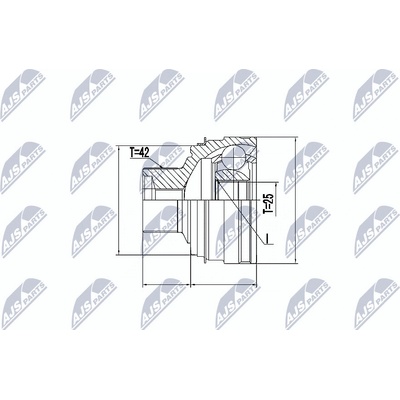 Kloub poloosy u kola AUDI A4, A5, Q5 07- 8R0498099 NTY