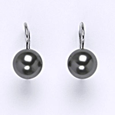 Čištín stříbrné Swarovski perly dark gray NK 1183