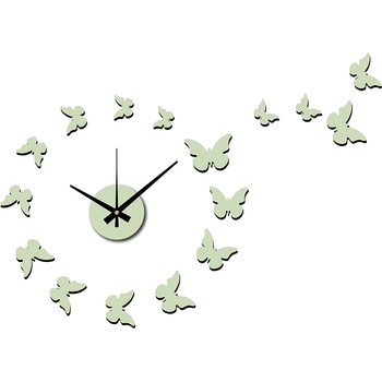 Karlsson Стенен часовник Butterfly 35 см светлозелен (KA6000LG)
