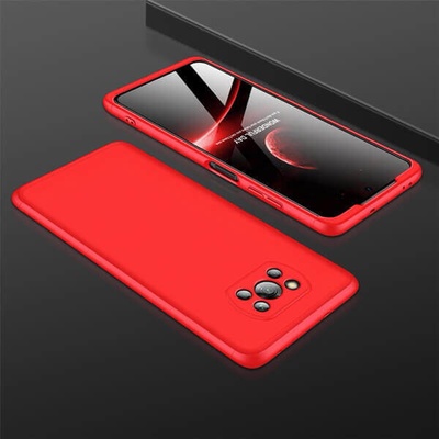 Púzdro SES Ochranné 360 ° celotelové plastové Xiaomi Poco X3 Pro - červené