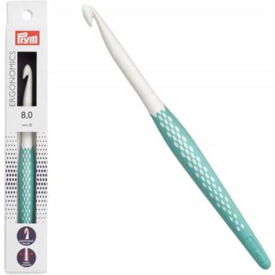 Háček Prym Ergonomics 8 mm x 17 cm, modré