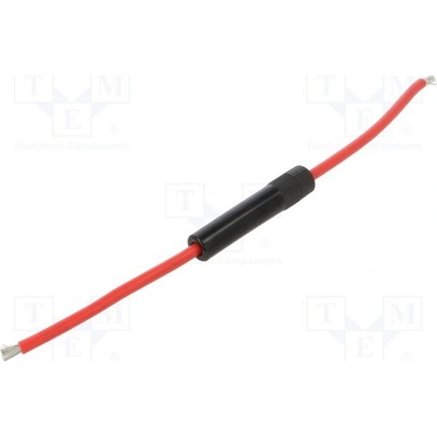 OPTIFUSE LPA-07B-10R Zásuvka; 6,3x32mm; Imax: 30A; Kontakty: mosaz; Výv: vodiče; 10AWG