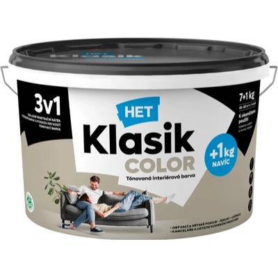 Het Klasik Color 0197 šedý kouřový 7+1 kg