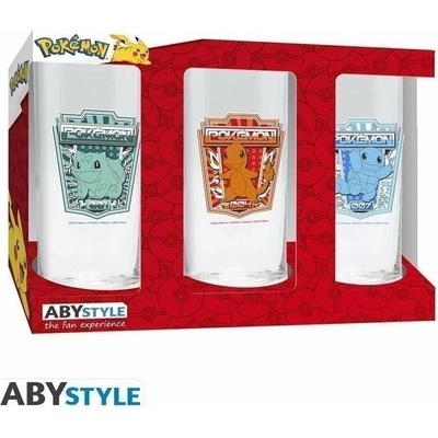 Sklenička Pokemon - Kanto Starter's, 0,29 l