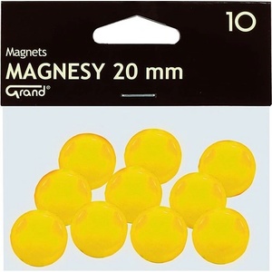 GRAND Магнит за маса GRAND 20 mm жълт 10 броя 130-1691 (130-1691)