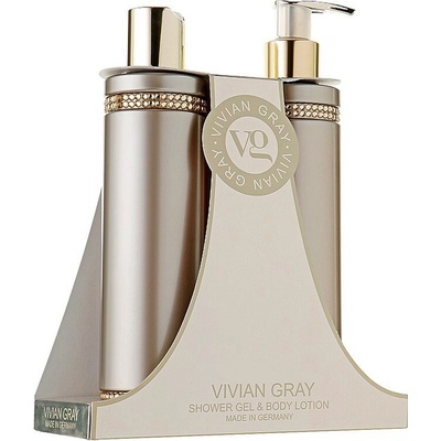 Vivian Gray Crystal Brown tělové mléko 250 ml + sprchový gel 250 ml dárková sada