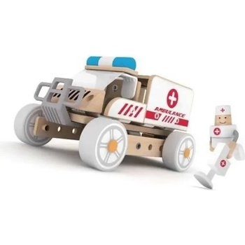 Classic World Дървен конструктор за деца Линейка - Classic World