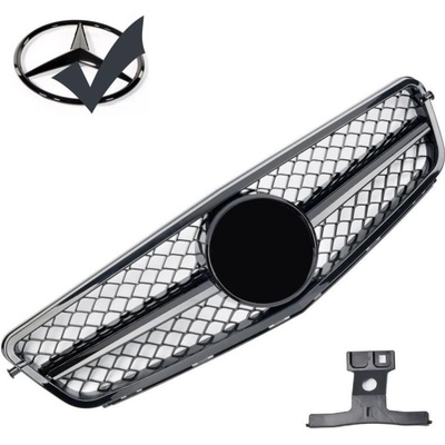 PROTEC Přední maska Mercedes W204 C-Class 2007-2014 černá lesklá – Zboží Mobilmania