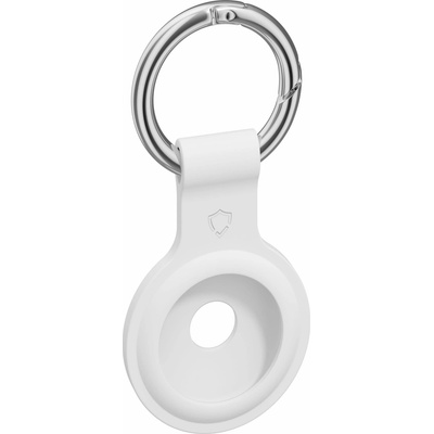 AirTag kľúčenka AlzaGuard Silicone Keychain pre Airtag biela (AGD-AKS002W)