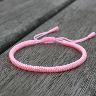 BudNej tibetský náramek pro štěstí růžový MN1903
