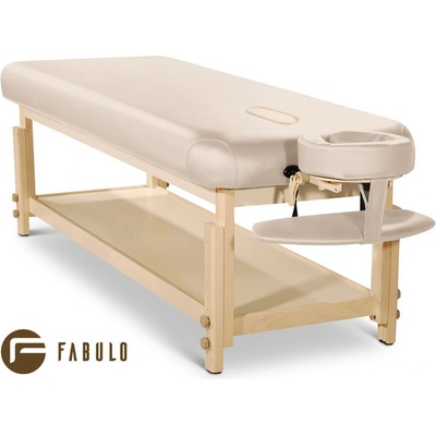 Fabulo Pevné masážne lehátko SPA Lux V1 Set Farba: krémová 192 x 76 cm 30 kg 3 farby