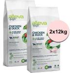 Alleva HOLISTIC кучешка храна за възрастни maxi пиле и патица 2 x 12 кг