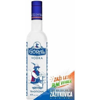 Goral Vodka Tradičná 40% 0,7 l (čistá fľaša)