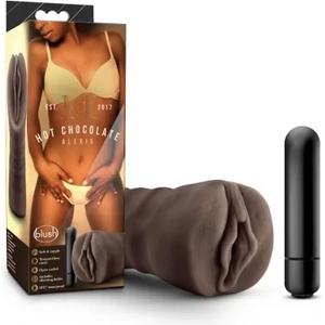 Blush Novelties Вибриращ мастурбатор от кибер кожа Alexis кафяв