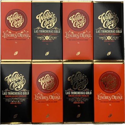 Willie's Cacao degustační sada čokolád PEKLO 208 g