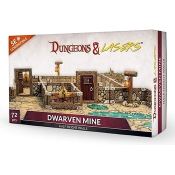 Archon Studio Dungeons & Lasers: Dwarven Mine Half-Height Walls