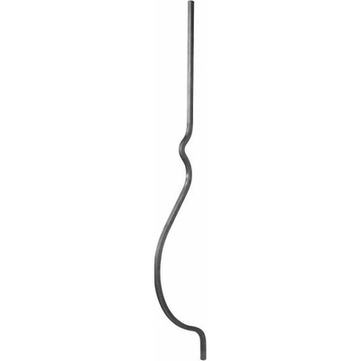 PSG Tvarovaná tyč pre kované zábradlia, ploty a balkóny 20.003, 950 x 165 mm, pr.12x12 mm