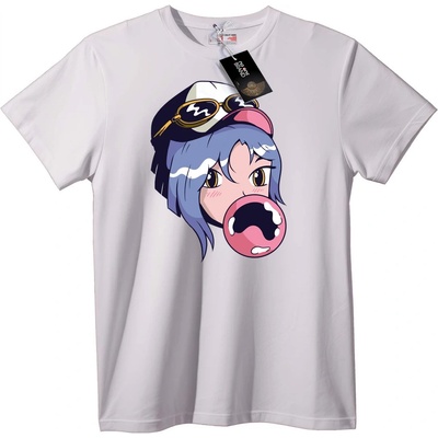 NOONEBRAND Тениска Аниме с Дъвка - XS, White