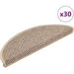 vidaXL Самозалепващи стелки за стълби сизал 30бр 56x17x3 см (3365866)