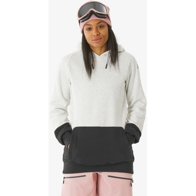 Dreamscape dámska snowboardová mikina 100 hrejivá béžovo-čierna