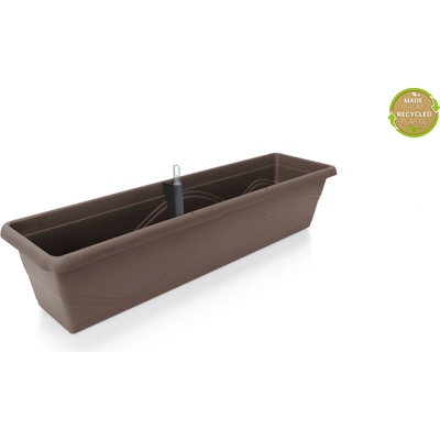 PLASTKON Truhlík samozavlažovací EXTRA LINE SMART plastový hnědý 80 cm