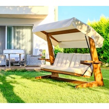 Westmann Hollywood Viva 2400 drevená hojdačka béžová/prírodná, 237 x 115 x 175 cm AS2500B